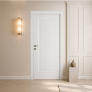 İnce çerçeveli beyaz PVC membran kapı PVC 211 Kastdoor modeli