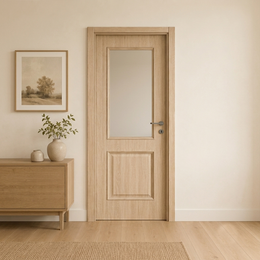 Kastdoor Melamin 119 Camlı Açık Meşe İç Kapı