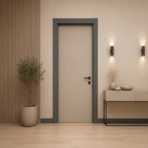 Çapraz fugalı vizon antrasit lake kapı Lake 327 Kastdoor modeli
